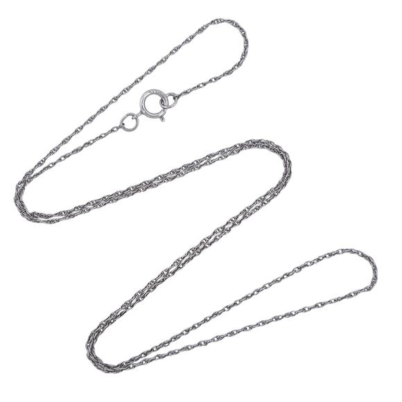 Cable Link Chain Necklace | Sterling Silver 925 | 18" - Picture 1 of 4